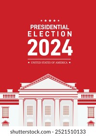 EEUU Elecciones 2024. Anuncio para las elecciones estadounidenses, concepto de votación. Elecciones de Estados Unidos de 2024.