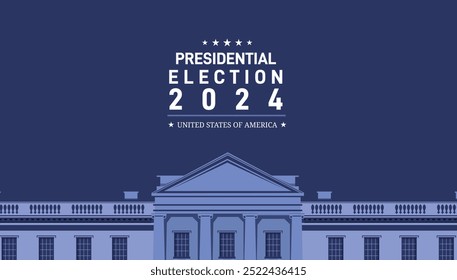 EEUU Elecciones 2024. Anuncio para las elecciones estadounidenses, concepto de votación. Elecciones de Estados Unidos de 2024.