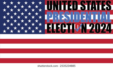 USA Elections 2024 Illustration file. United States of America Presidential Elections Illustrations. US Election November 2024