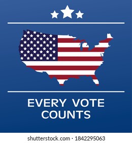 usa elections day poster with flag in map vector illustration design