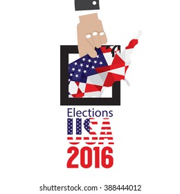 USA Elections Vote 2016 Concept Vector Illustration