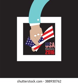 USA Elections Vote 2016 Concept Vector Illustration