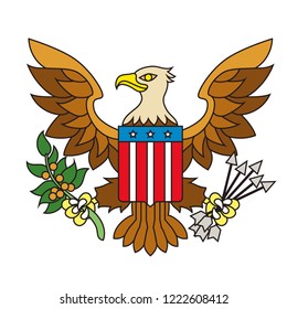 USA Emblem Eagle United States of America Brand Vector Identity Country