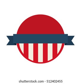 usa emblem frame icon vector illustration design