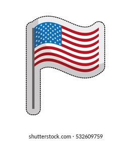 usa emblem frame icon vector illustration design