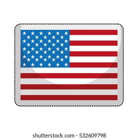 usa emblem frame icon vector illustration design