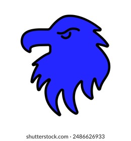 USA emblem icon. American eagle with wings spread, shield with stars and stripes, text USA. National symbol and patriotism concept.