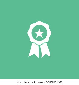 USA Emblem Independence Day Flat Icon On Green Background