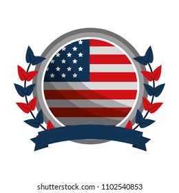 USA emblem with ribbon