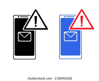 USA Emergency Alert Test in October 4, 2023. icon illustration with danger smartphone message concept.