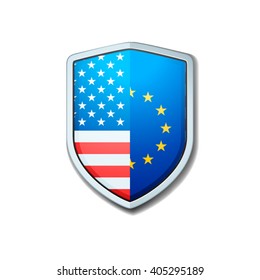 USA & EU shield sign