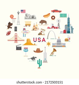 USA. Famous places and landmarks.