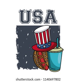 USA fast food concept