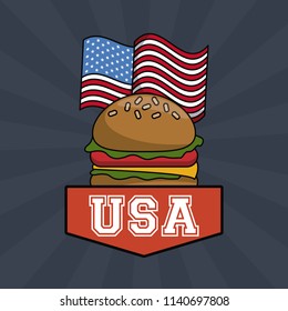 USA fast food concept