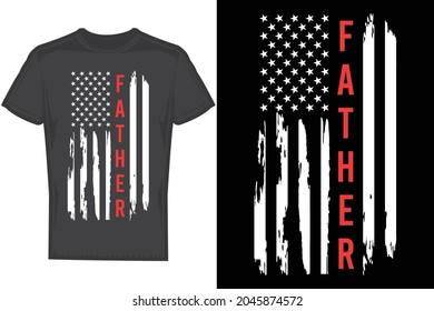 USA Father t shirt design 