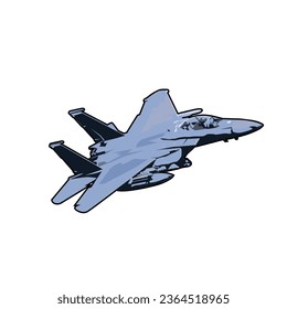 USA Fighter Aircraft military vector illustration design