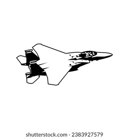 USA Fighter Aircraft military vector illustration design
