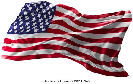 USA flag. 3D render. Vector
