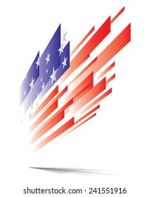 USA flag abstract, eps10 vector graphic