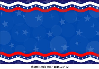 USA flag abstract holiday background frame wallpaper with copy space for text.