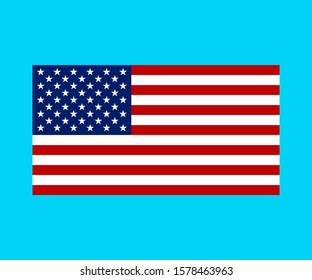 USA Flag. American Flag. Star. Vector illustration.