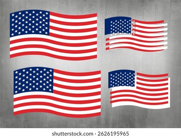 USA Flag, The American flag Vector scalable graphics stock illustration #05