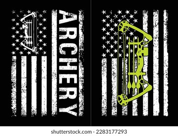 USA Flag Archery Design Template