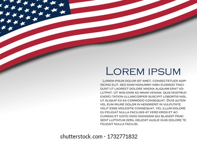 USA Flag. USA flag background. USA concept. Vector illustration. 