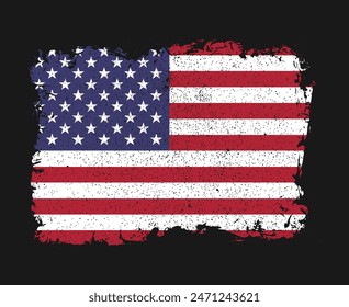 usa flag background grunge background isolated black background