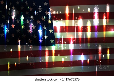 USA flag background.  Independence day