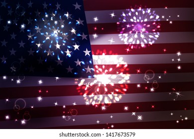 USA flag background.  Independence day