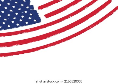 USA flag background.American flag - red and blue striped with stars vector design. element for US holidays design - Memorial day, Independence day. Copy space