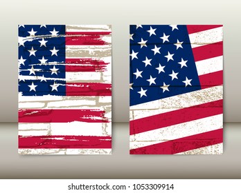 USA flag background.Flag of America.