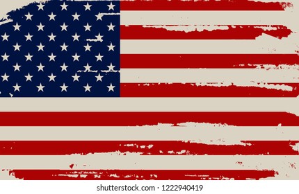 USA flag background.Grunge American flag.