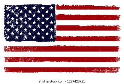 USA flag background.Grunge American flag.