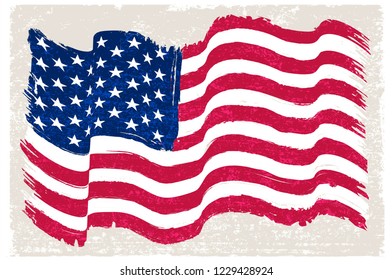 Usa Flag Backgroundgrunge American Flag Stock Vector (Royalty Free ...