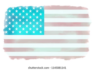 USA flag background.Vector grunge American flag.