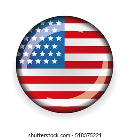 USA flag badge vector