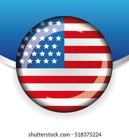 USA flag badge vector