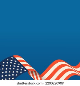 USA flag banner background. - Vector.