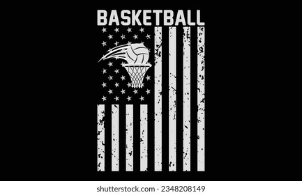 USA Flag Basketball Day Vector T-shirt Design