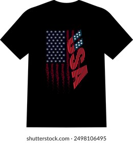 USA | USA flag | a black unique uncommon t shirt for american t shirt lover  