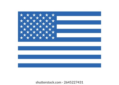 USA flag black and white icon, US Flag Cut File, 4th of July Stencil, American flag vector illustration.