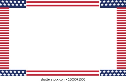 usa flag border back ground 