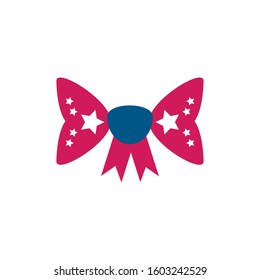 Usa flag bowtie design, United states america independence labor day nation us country and national theme Vector illustration