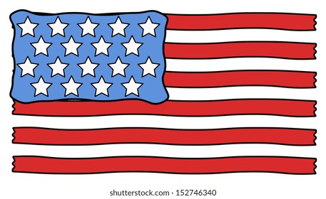 USA Flag cartoon vector