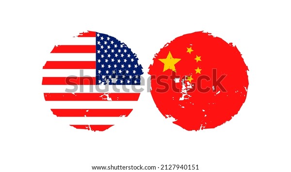 usa flag and china flag\
