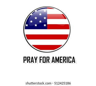 USA flag circle bubbles of american for praying vector illustration