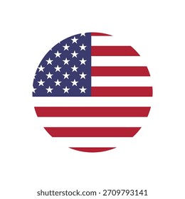 USA flag Circle shape icon