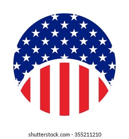 USA flag. circle shape. logo vector.